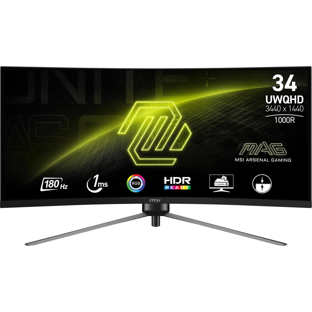 Msi mag 345cqr monitor pc 86,4 cm (34") 3440 x 1440 pixel ultrawide dual quad hd nero