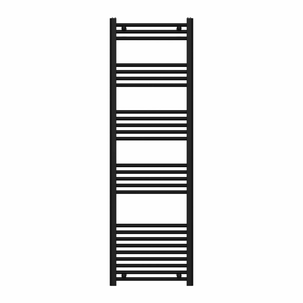 RADIATORE TERMOARREDO SCALDASALVIETTE NERO OPACO CON TUBOLARI Ø25MM MODELLO ELVIA - MM 1512X500 WATT 738 INT.450  - MAM