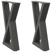 Set di 2 gambe regolabili per tavolino da caffè moderno 38 x 42-43,3 cm in acciaio antracite 02_0056988