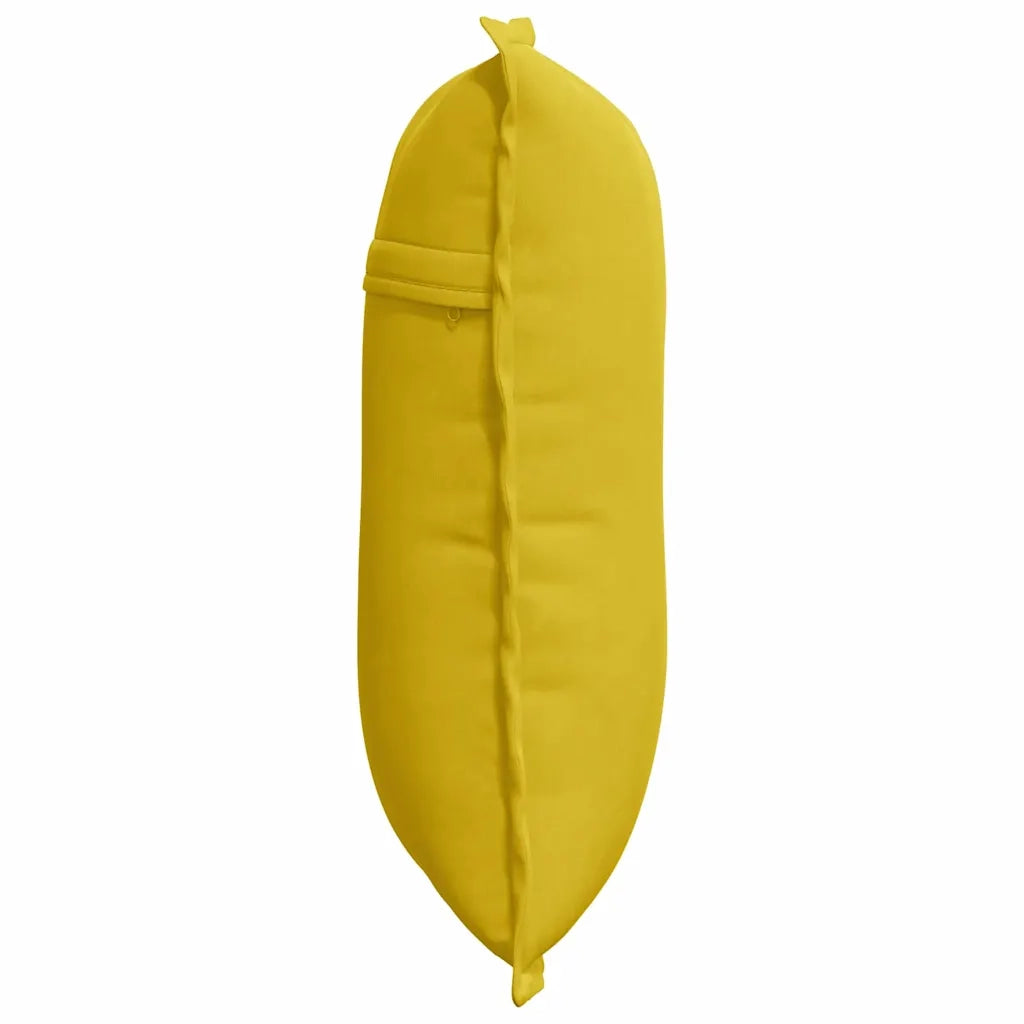 Cuscino per Schiena Giallo 50 x 45 cm Tessuto in Cords 42014639