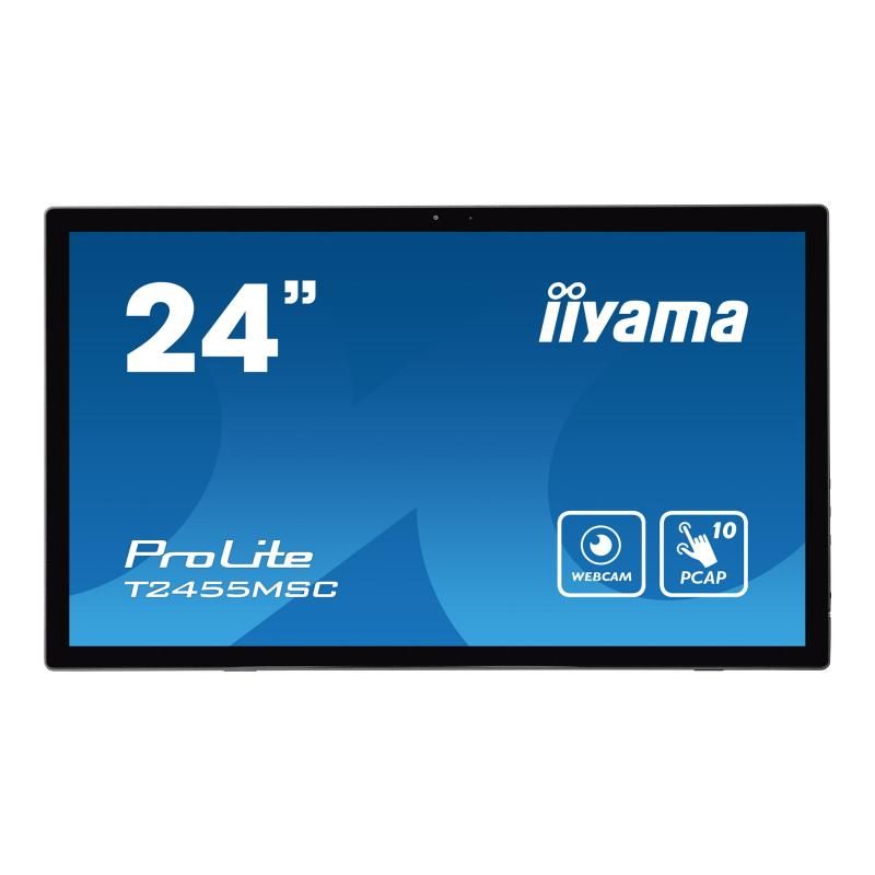 Iiyama t2455msc-b1 visualizzatore di messaggi pannello piatto per segnaletica digitale 61 cm (24") led 400 cd/m² full hd nero touch screen