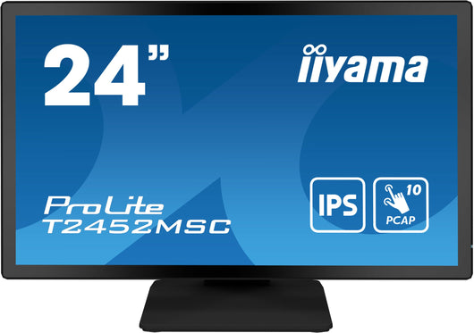 Iiyama prolite t2452msc-b1 monitor pc 60,5 cm (23.8") 1920 x 1080 pixel full hd lcd touch screen multi utente nero