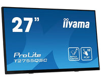Iiyama prolite t2755qsc-b1 monitor pc 68,6 cm (27") 2560 x 1440 pixel full hd lcd touch screen nero