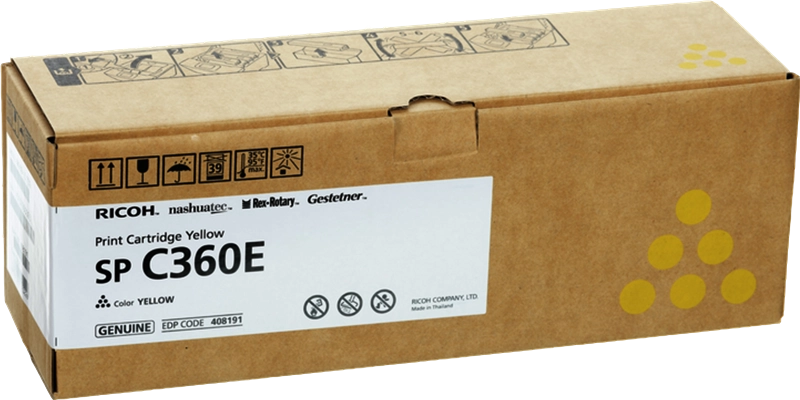ORIGINAL Ricoh toner giallo 408191 SP C360EY ~1500 Seiten