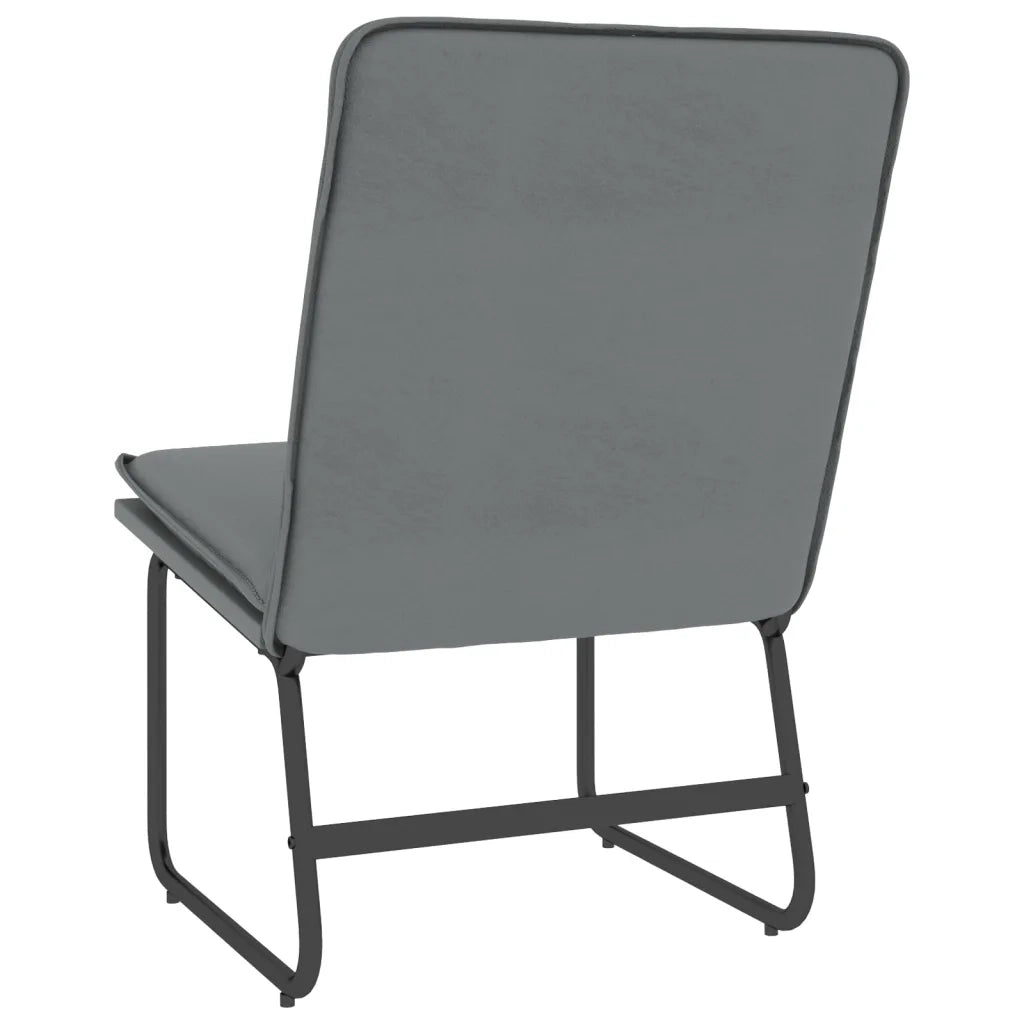 Sedia Lounge Grigia 54x75x76 cm in Similpelle cod mxl 14369