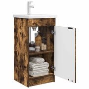 Mobile da bagno con Lavabo | Armadio Lavabo Rovere Fumo 42 x 40 x 84,5 cm