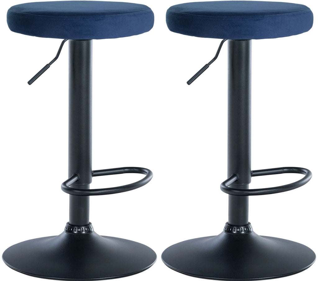 2er Set Barhocker Ponte Samt schwarz