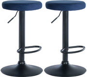 2er Set Barhocker Ponte Samt schwarz