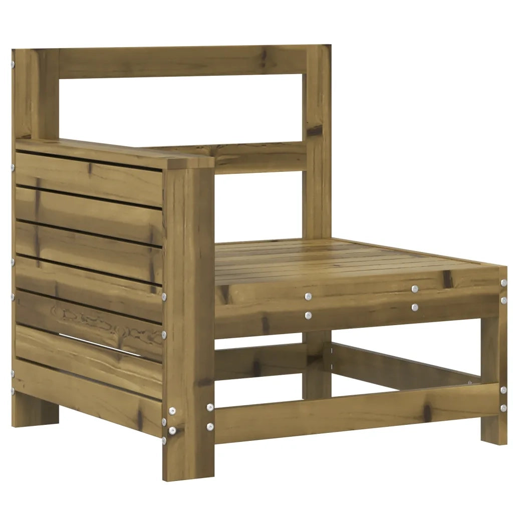 Divano senza Braccioli da Giardino-Sofa da Giardino-Divano da esterno 69x62x70,5cm Pino Impregnato