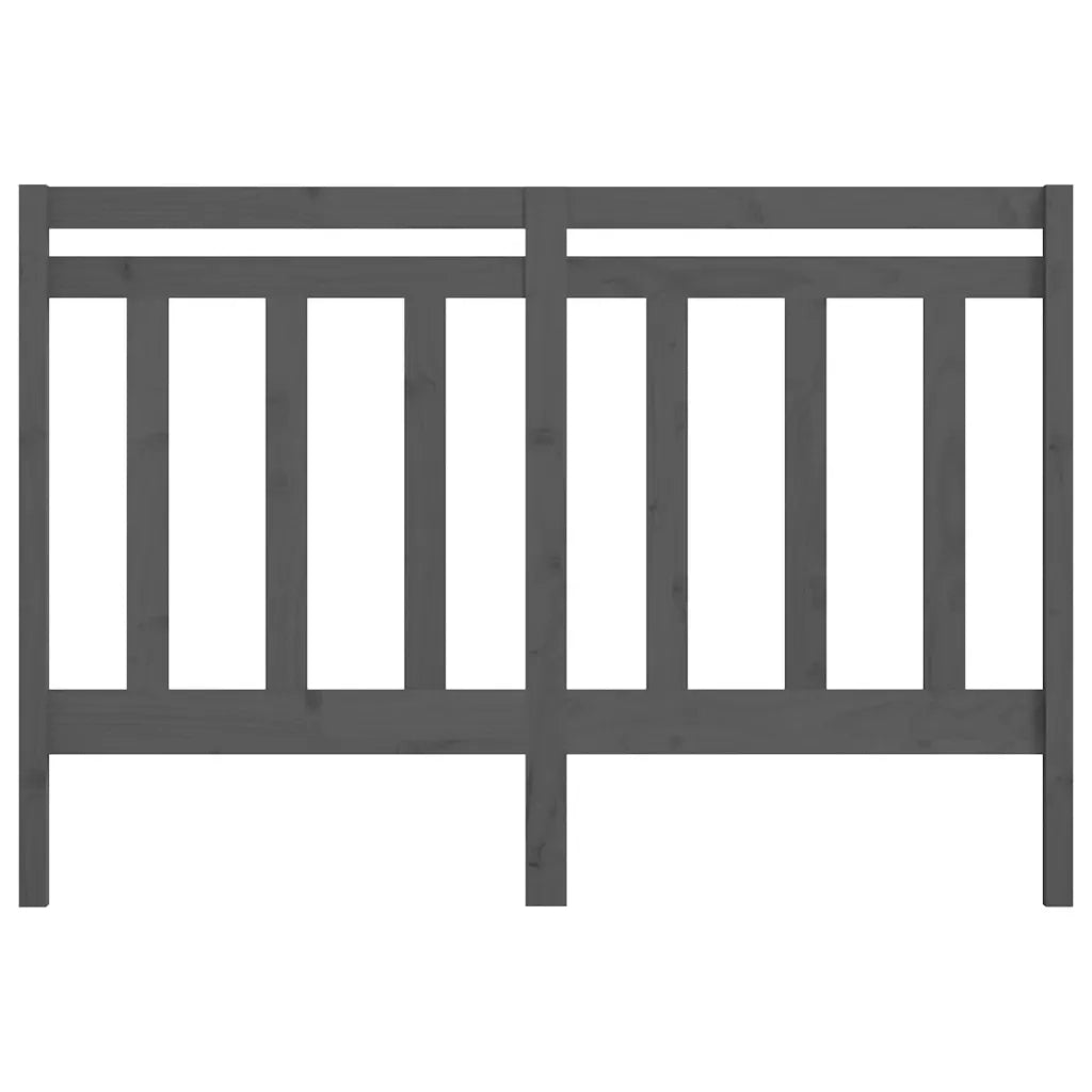 Testiera per Letto Grigia 156x4x100cm in Legno Massello di Pino 817797