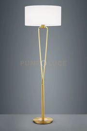 PARIS II PIANTANA OTTONE SATINATO CON PARALUME ED INTERRUTTORE H. 160CM ATTACCO E27