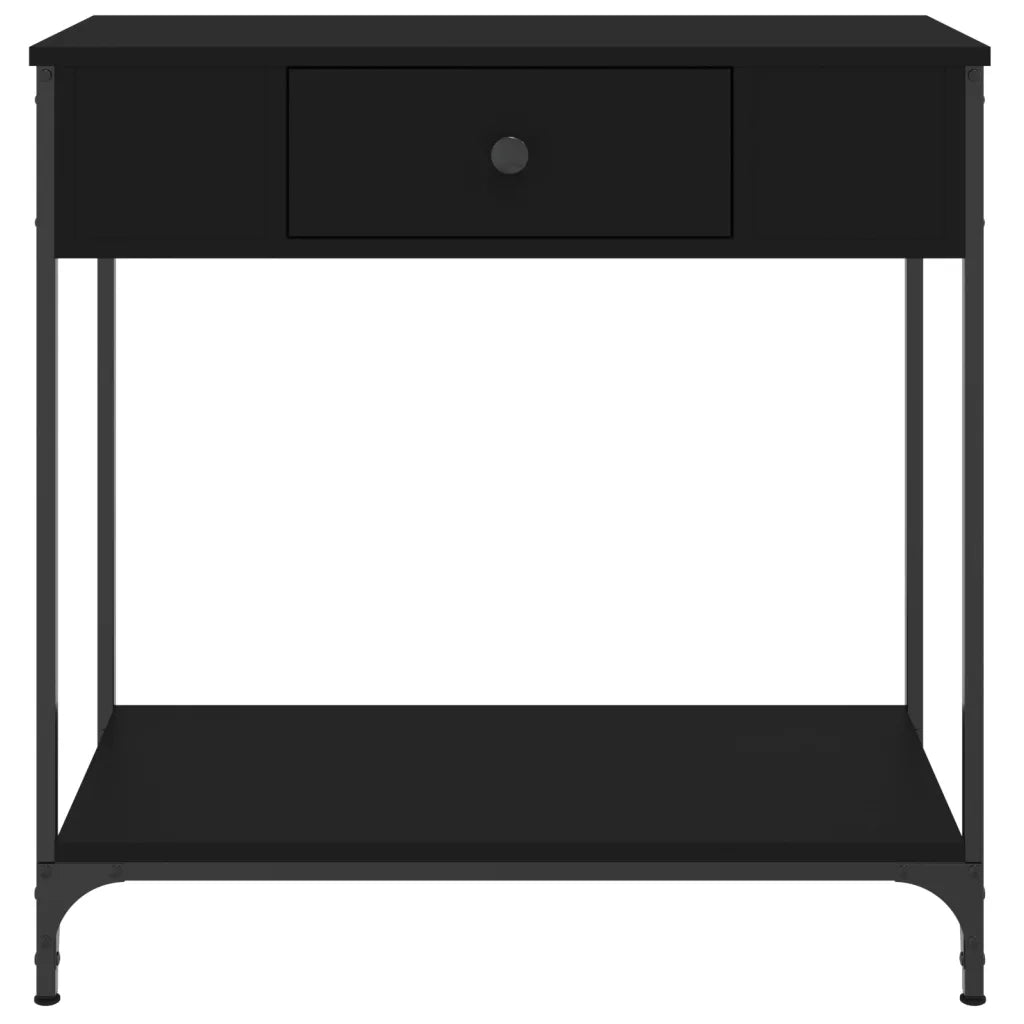Tavolino Consolle Nero 75x34,5x75 cm in Legno Multistrato