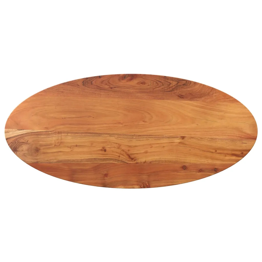 Piano Tavolo 110x40x2,5 cm Ovale in Legno Massello di Acaciacod mxl 116475