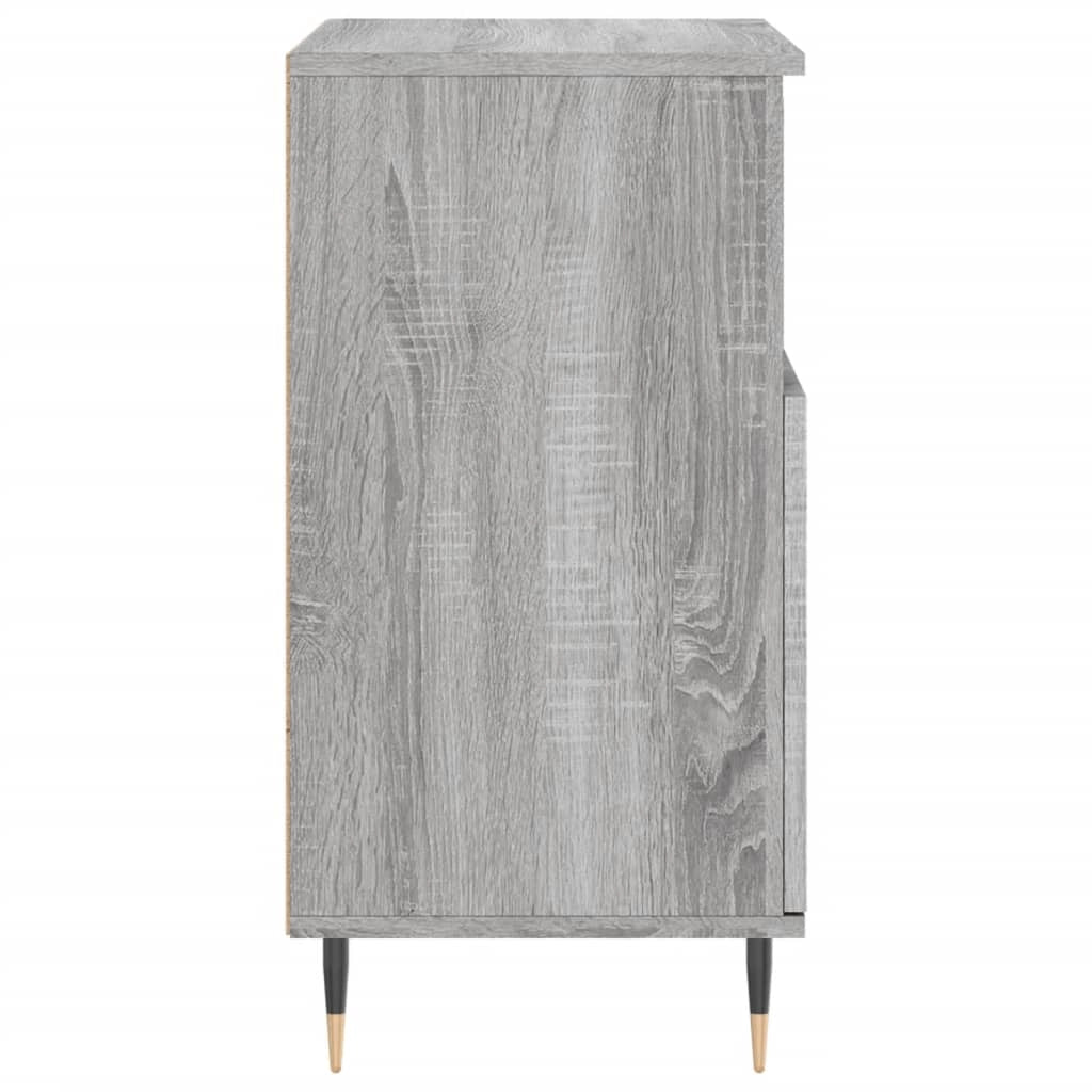 Buffet credenza cassettiera armadio mobile contenitore organizer cucina soggiorno salotti set di 2 legno ingegnerizzato Sonoma grigio 02_0036973