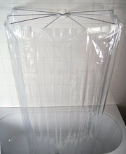 Douchegordino opvolutile, cabina doccia ombrello, tenda doccia, materiale ABS/acciaio inossidabile/PEVA, trasparente, 170 cm