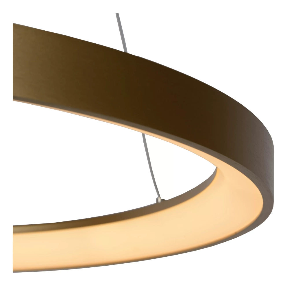 Lampada a sospensione Vidal anello oro LED 48W Lucide
