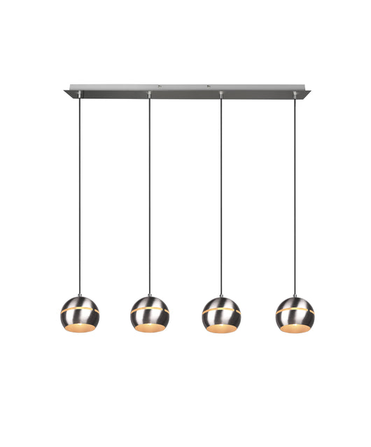 Lampada a Sospensione da Interno  E14 in Metallo Nickel Opaco