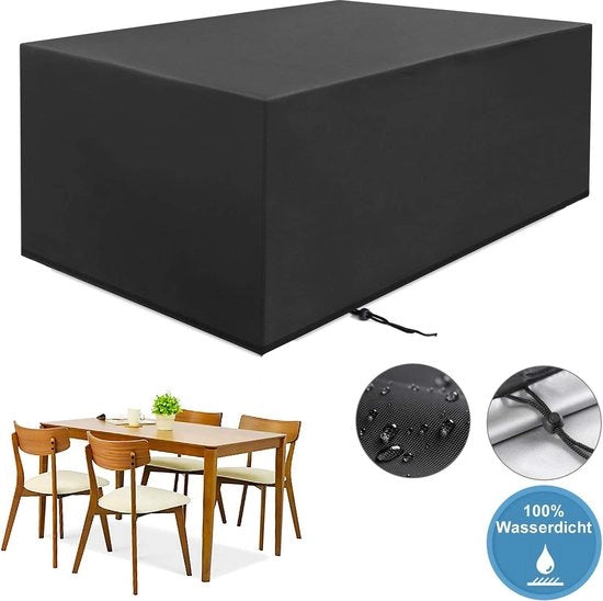 Copertura per mobili da giardino, con cavo di tiraggio, impermeabile, respirante, robusto tessuto 210d oxford, copertura impermeabile per mobili da giardino, 270 x 180 x 89 cm