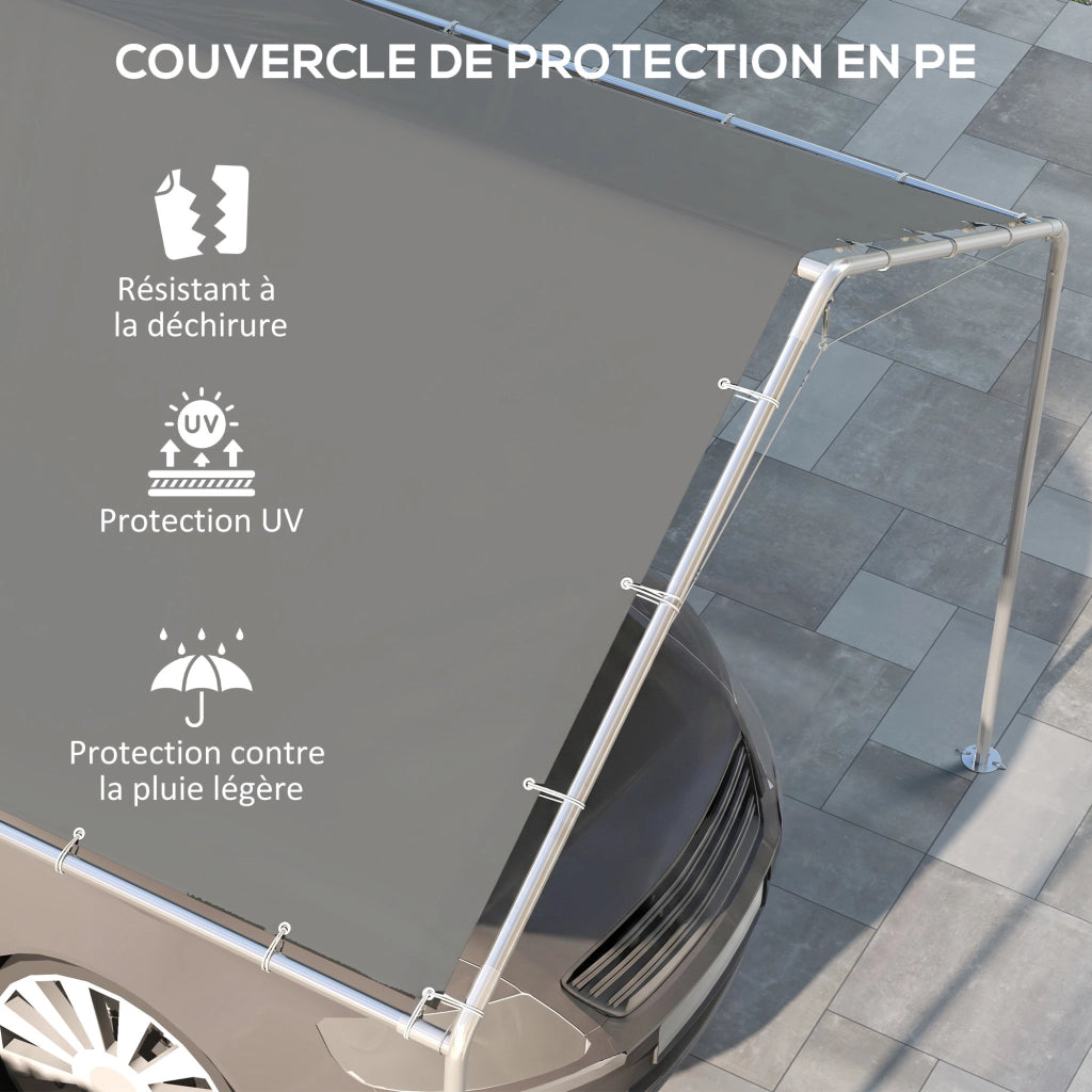 Copertura per carport 3x6 m ¨C zephmum ¨C 48 elastici con pallini