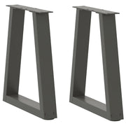 Gambe per Tavolino da CaffÃ¨ a Forma di V 2 pz Antracite 28x(42-43,3) cm Acciaio