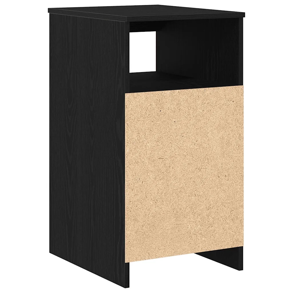 Cassettiera Rovere Nero 40x50x76 cm in Legno Multistrato