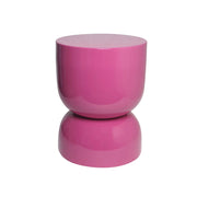 Tavolino in metallo effetto glassy,  42cm, rosa