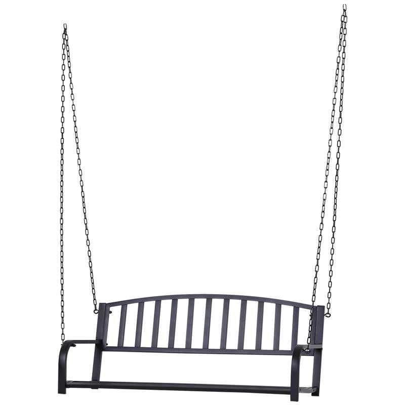 ALTALENA DA GIARDINO A DONDOLO SOSPESO 127 X 60 X 47 CM IN METALLO NERO