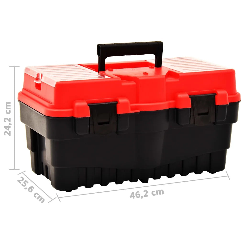 Cassetta degli Attrezzi in Plastica 462x256x242 mm Rossa 146269