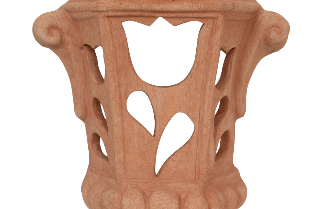 Biscottini Lanterna Lampada da parete da appendere in Terracotta 100% Made in Italy interamente Lavorata a Mano
