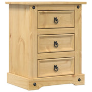 Comodino | Armadio da Notte | Mobiletto da notte Corona 53x39x66 cm in Legno Massello di Pino