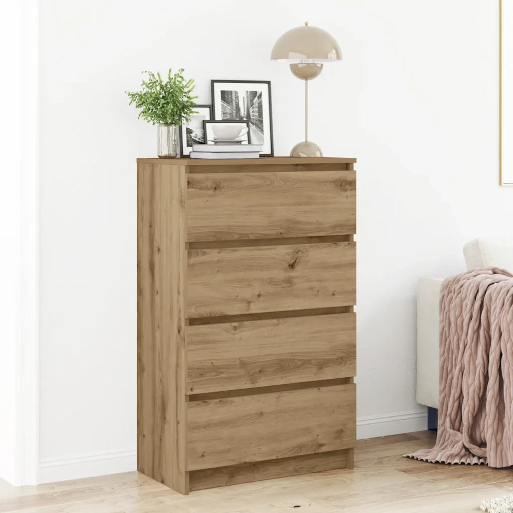 vidaXL Credenza Rovere Artigianale 60x35x98,5 cm in Legno Multistrato