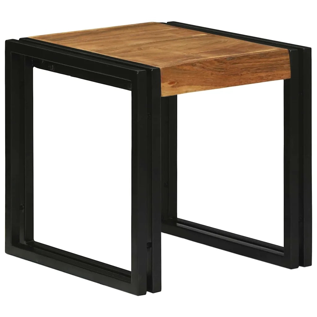Tavolo Nesting 3 pcs Legno massello di acacia e metallo 4104728
