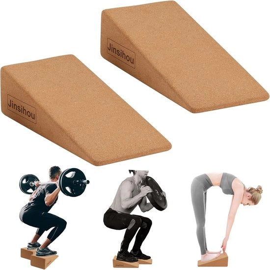 Set di estensione arti inferiori da 2 con cuscinetti antiscivolo in gomma per yoga e protezione ginocchia - estensione dei muscoli e fascia - tavola di allungamento - dispositivo per mobilizzazione ginocchia - sollevamento della coscia