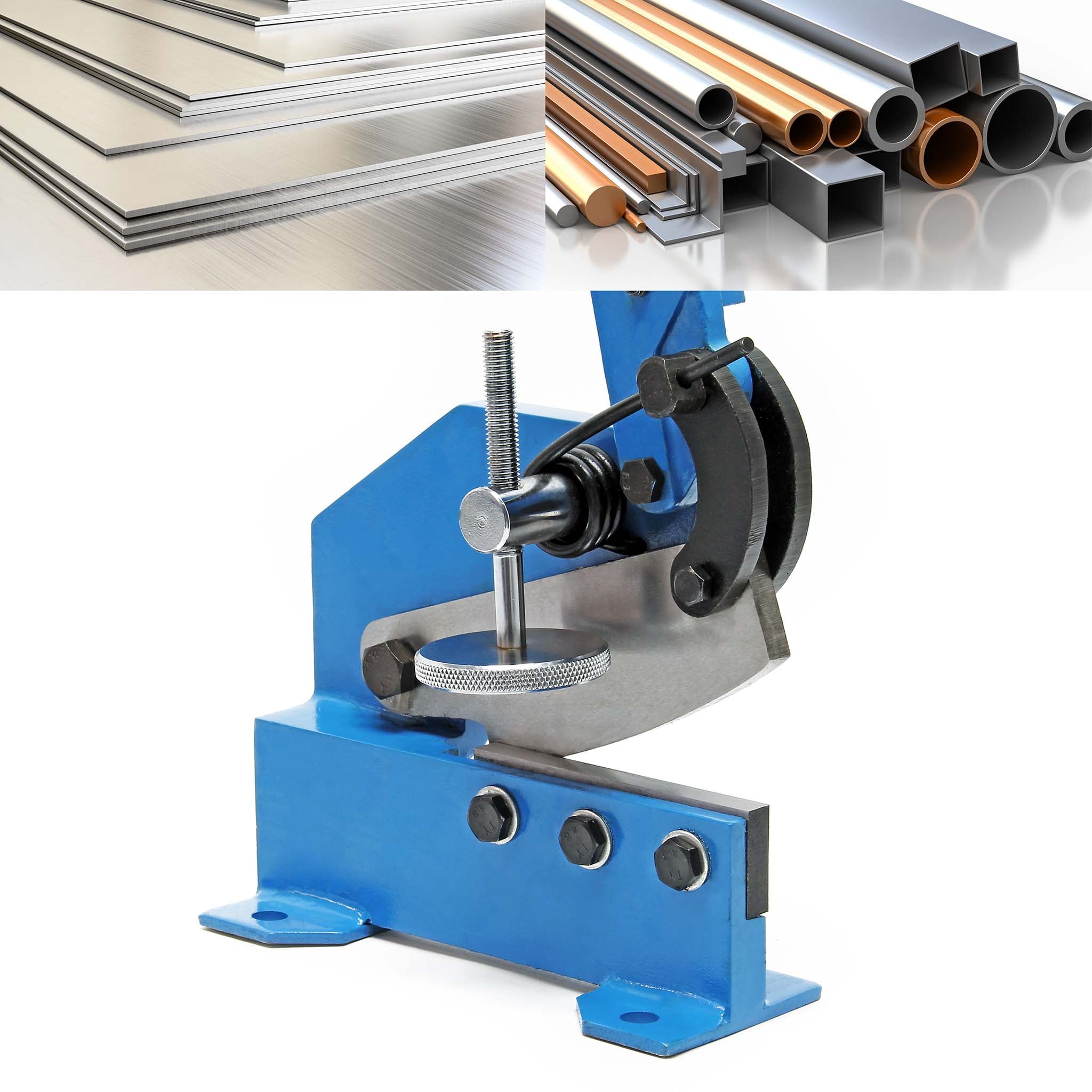 Cesoia manuale a leva con lama da 150 mm per taglio lamiere da 6 mm