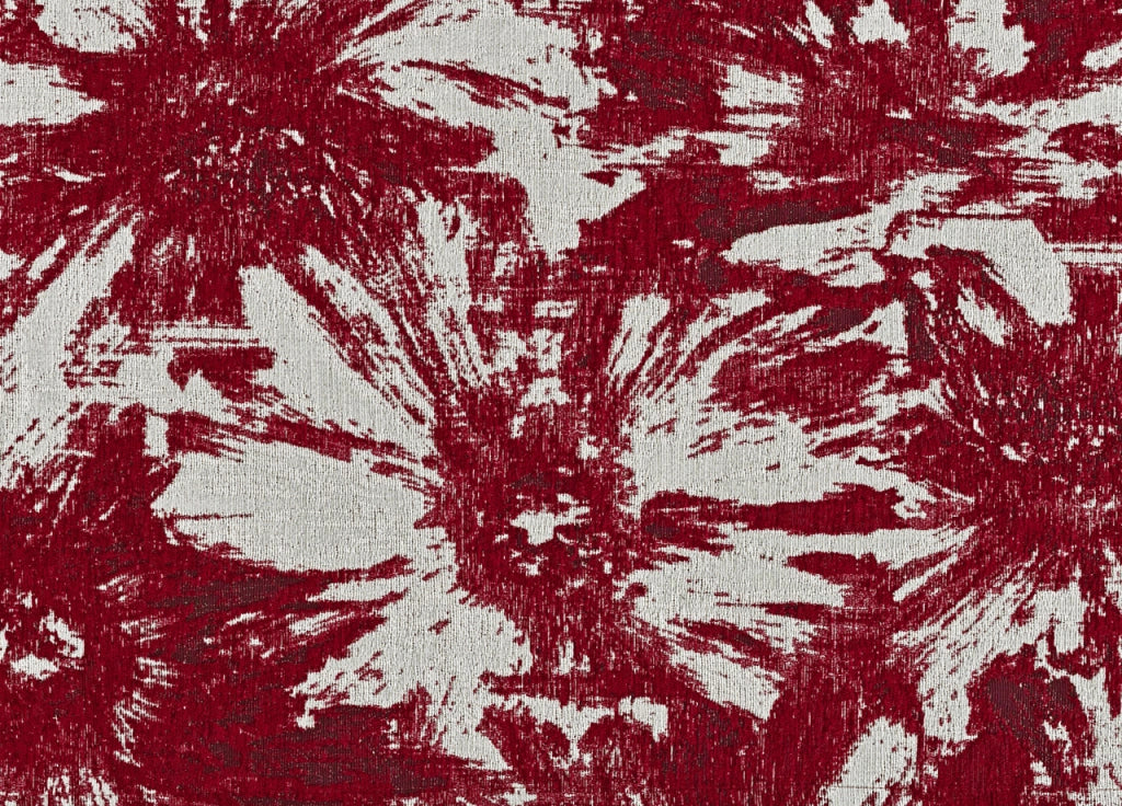 Tappeto Salotto Velour Antiscivolo Dis Fior Di Loto Colore Rosso Suardi - 115x175 - Rosso