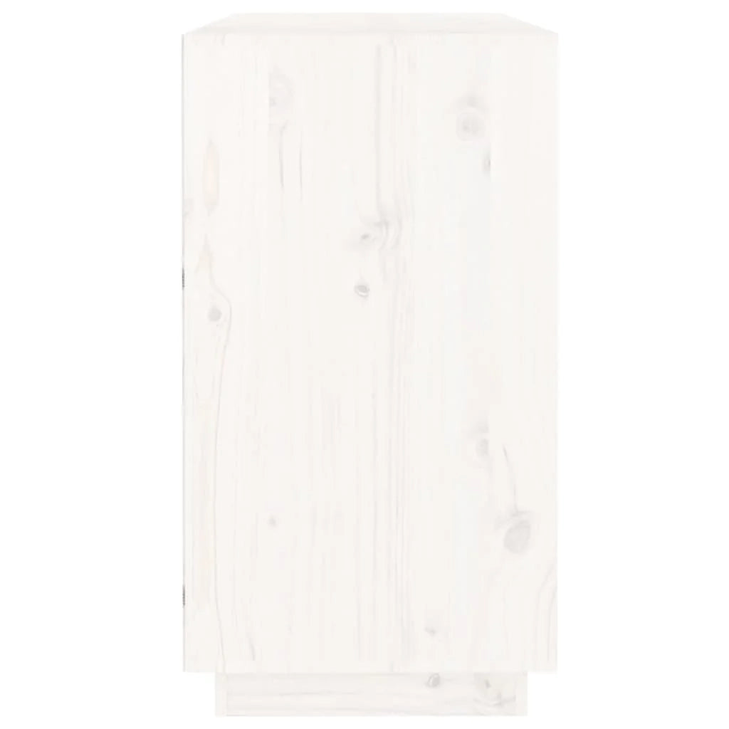 Buffet credenza cassettiera armadio mobile contenitore organizer per cucina soggiorno salotto 100 x 40 x 75 cm legno massello di pino bianco 02_0030169