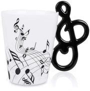 Creativo Strumento Musicale con Forma Ceramica Unica - Notaio per Caffè con Contenuto Irregolare - 220 ml - 11,5 x 10 x 7,5 cm - Modello Mok