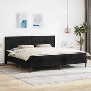 Struttura letto con materasso Nero 180 x 200 cm Velluto 3415261