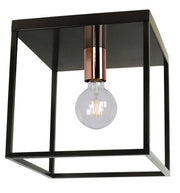 Lucide plafoniera Arthur nera 25 cm E27 40W in metallo