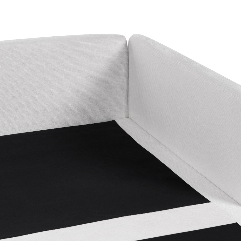 Divano modulare ad angolo destro Divano componibile a 3 posti in velluto a coste grigio chiaro Soggiorno di design moderno