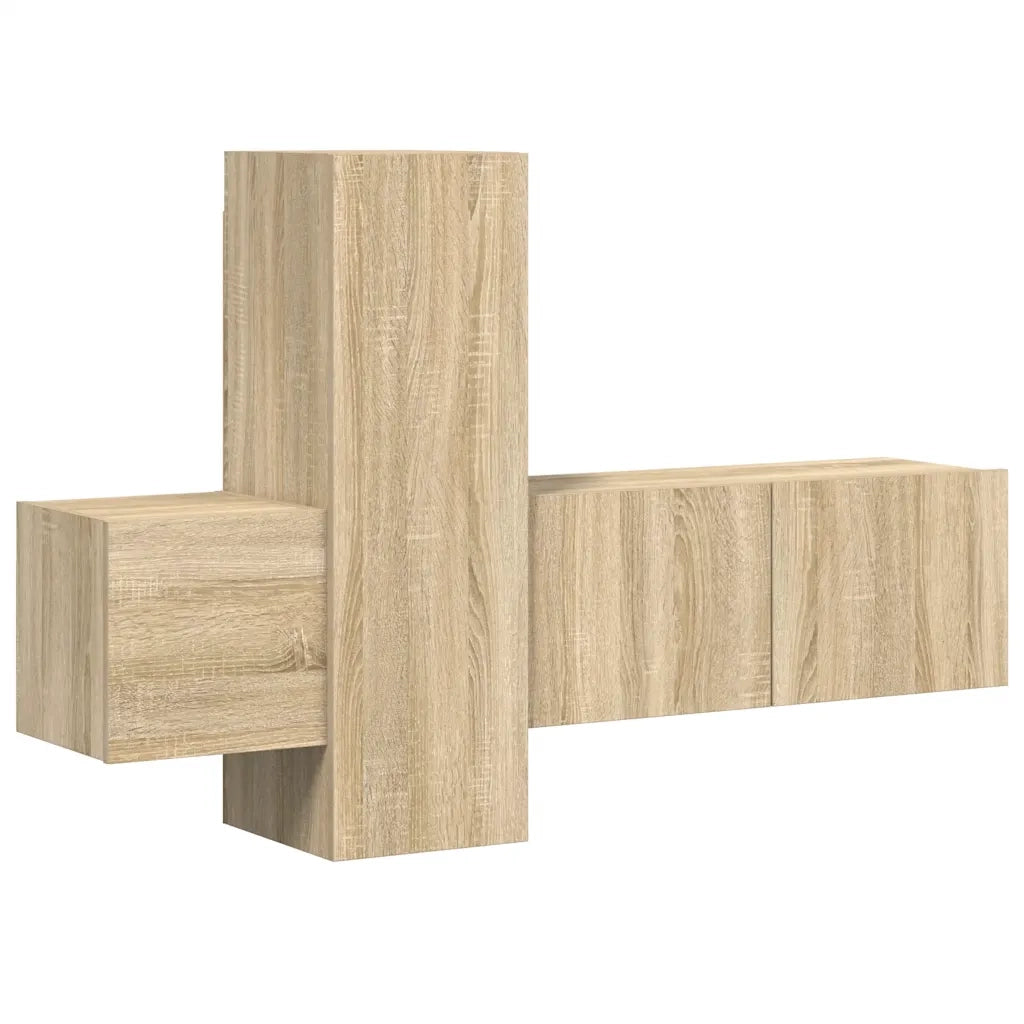 Set Porta TV 3 pz Rovere Sonoma in Truciolato cod mxl 12970