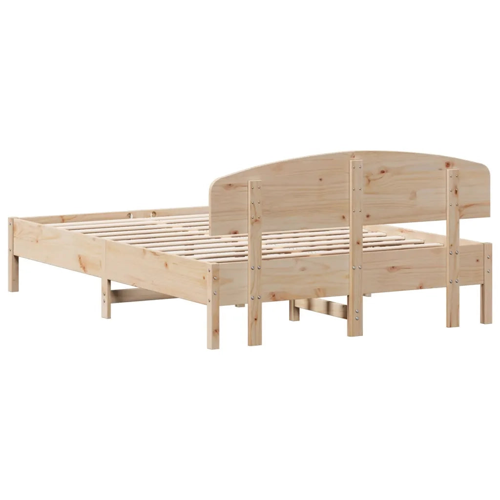 Giroletto senza Materasso-Struttura Letto 140x200 cm in Legno Massello di Pino 808863