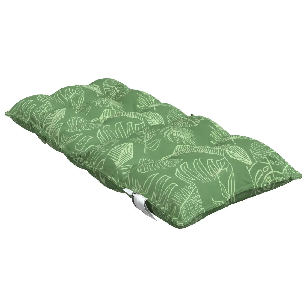 Cuscini Sedia Schienale Basso 2 pz Motivo Foglie Tessuto Oxford 377728