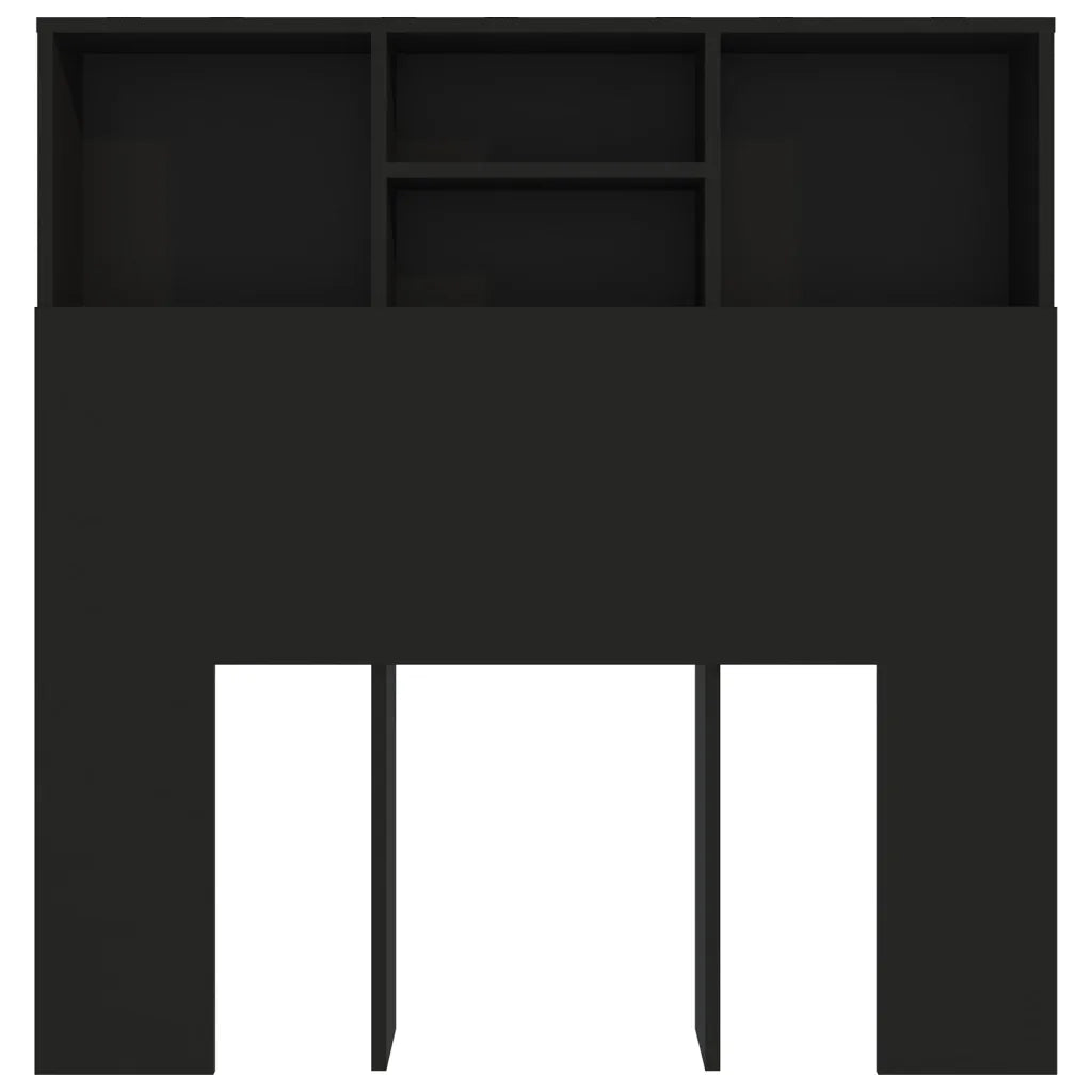 Testiera con Contenitore Nero 100x19x103,5 cm