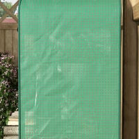 Serra per Piante a 4 Ripiani con Porta Avvolgibile, in Metallo e PE, 69x49x158 cm, Verde Scuro