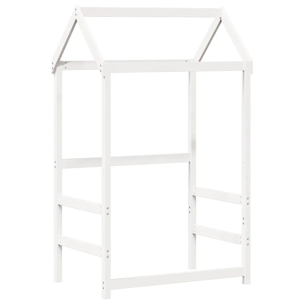 Set Dormeuse e Panca con Tetto Bianco 80x200cm Massello Pino 3282207