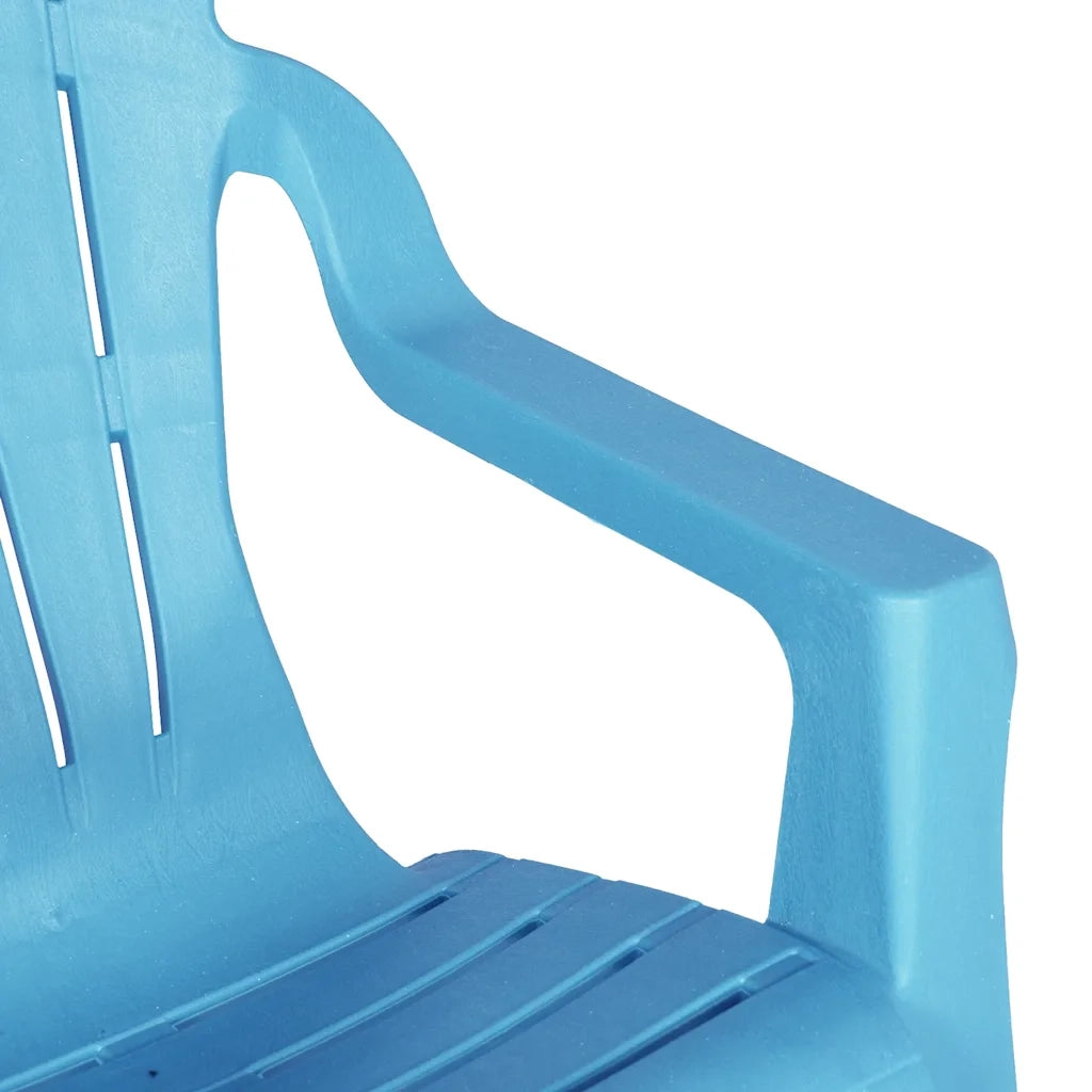 Sedie Giardino 2 pz | Sedie da Esterno Bambini Blu 37x34x44cm PP Aspetto in Legno