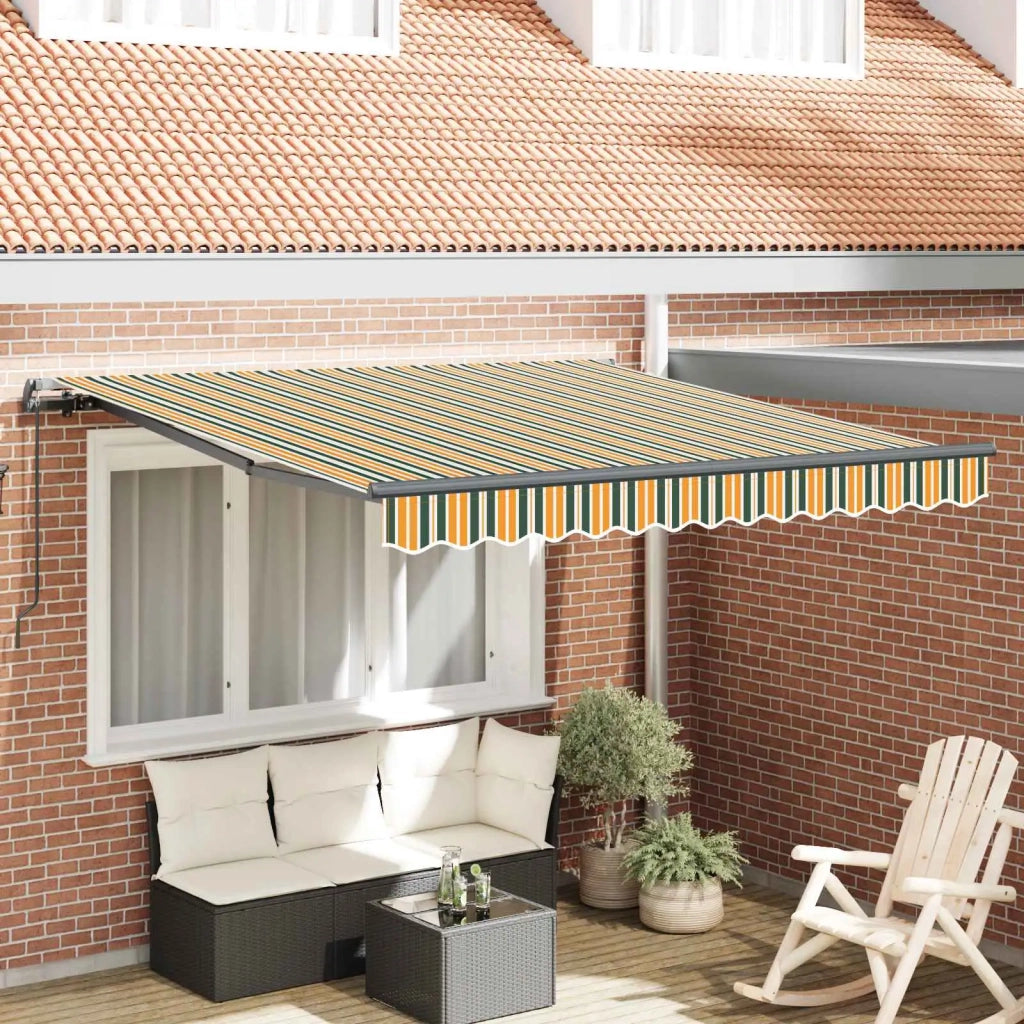 Tenda Retrattile Verde e giallo 300 x 250 cm 3330163