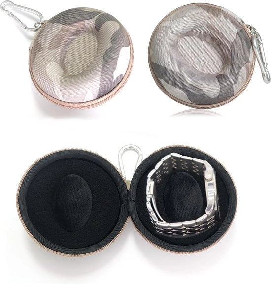 Cassetta orologio stile e portatile con protezione idrografia e gancio di carabina per viaggi