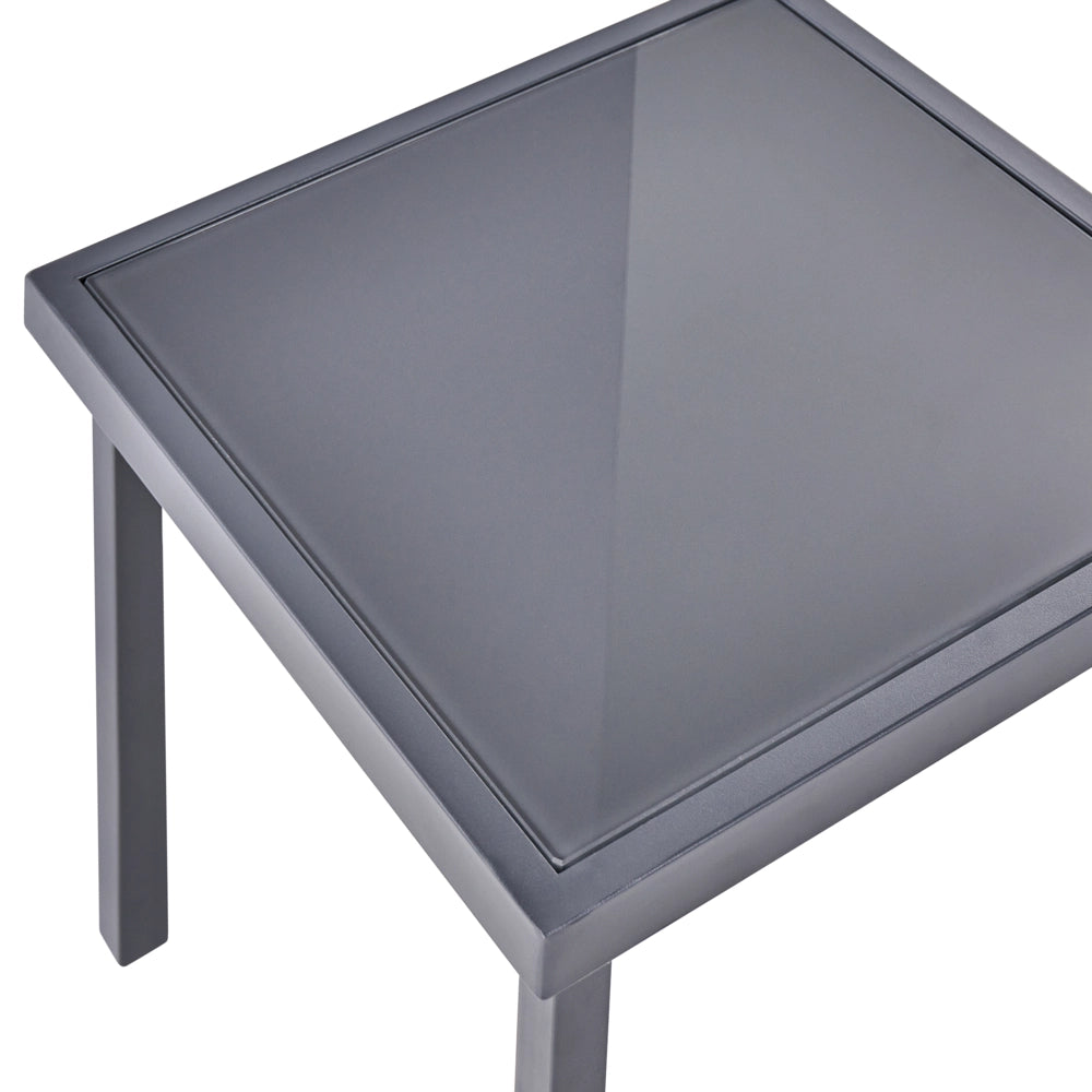 Set da bistrot in acciaio grigio a 2 posti con tavolino da caffè Stile industriale moderno Balcone